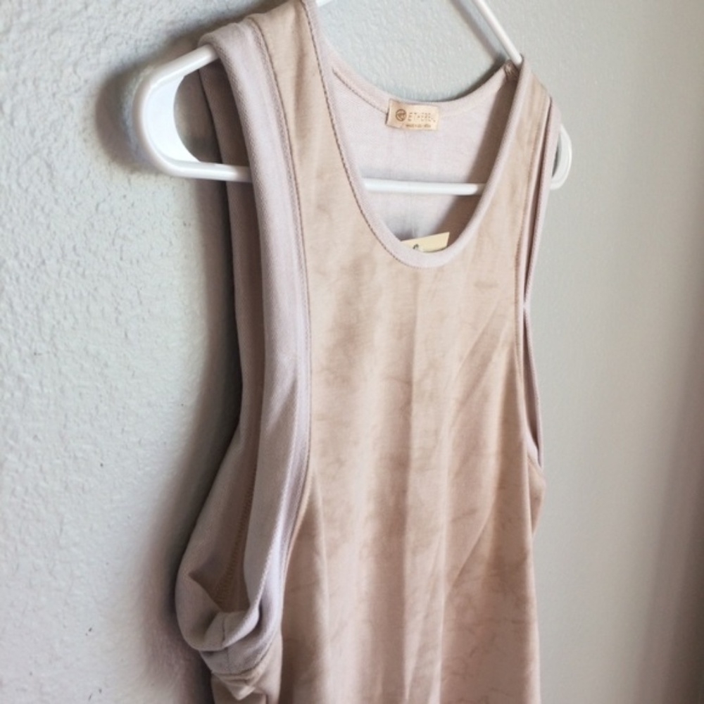 Ethereal Sleeveless Marbled Sweatshirt Top